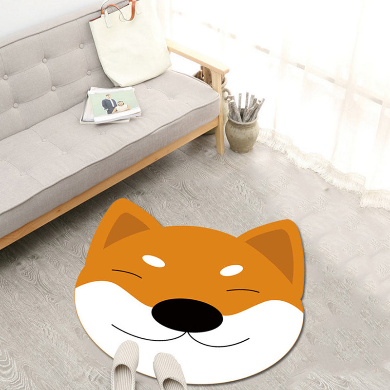 BowLift | Children's Cartoon Animal Pattern Rug Green and Blue Polyester Rug Washable Pet-Friendly Non-Slip Area Rug for the Children's Room