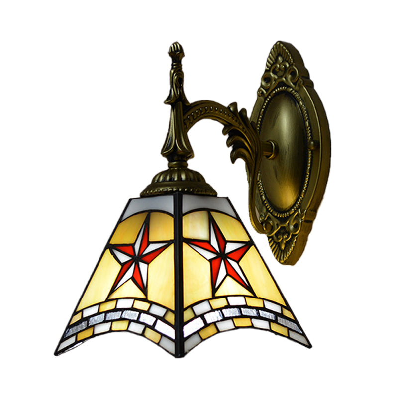 BowLift | 1 Light Wall Lighting Joined Glass Handmade Mission Wall Lamp for Hallway