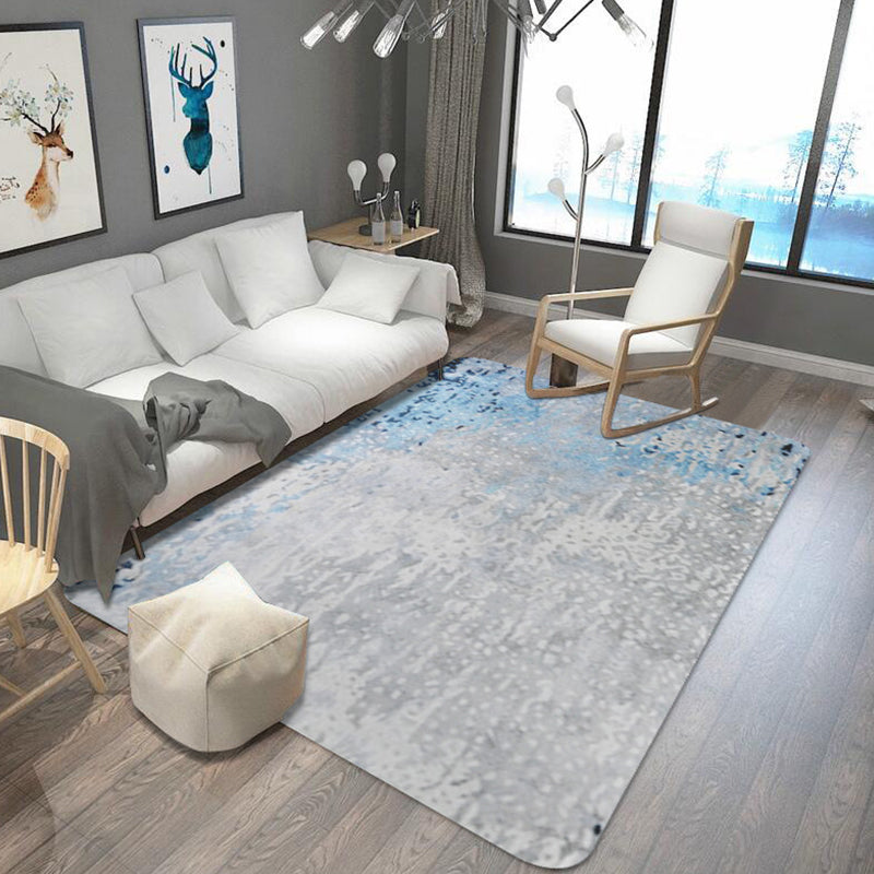 BowLift | Funky Abstract Rug Gray Shabby Chic Rug Polyester Pet Friendly Non-Slip Mat Washable Rug for the Living Room
