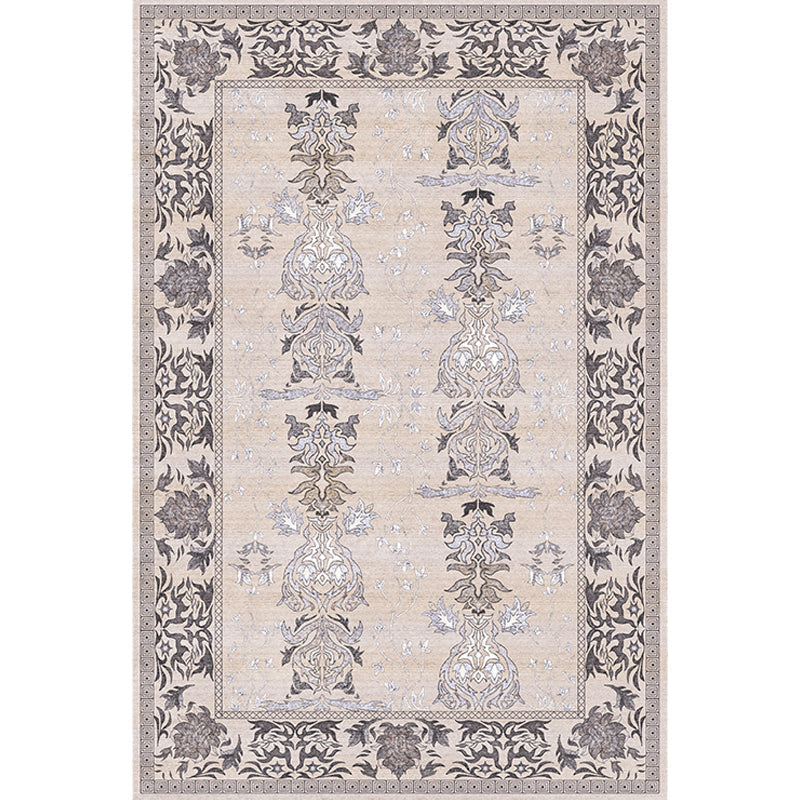BowLift | Pink Shabby Chic Carpet Polyester Tribal Floral Pattern Carpet Pet-Friendly Washable Non-Slip Back Carpet for Decoration
