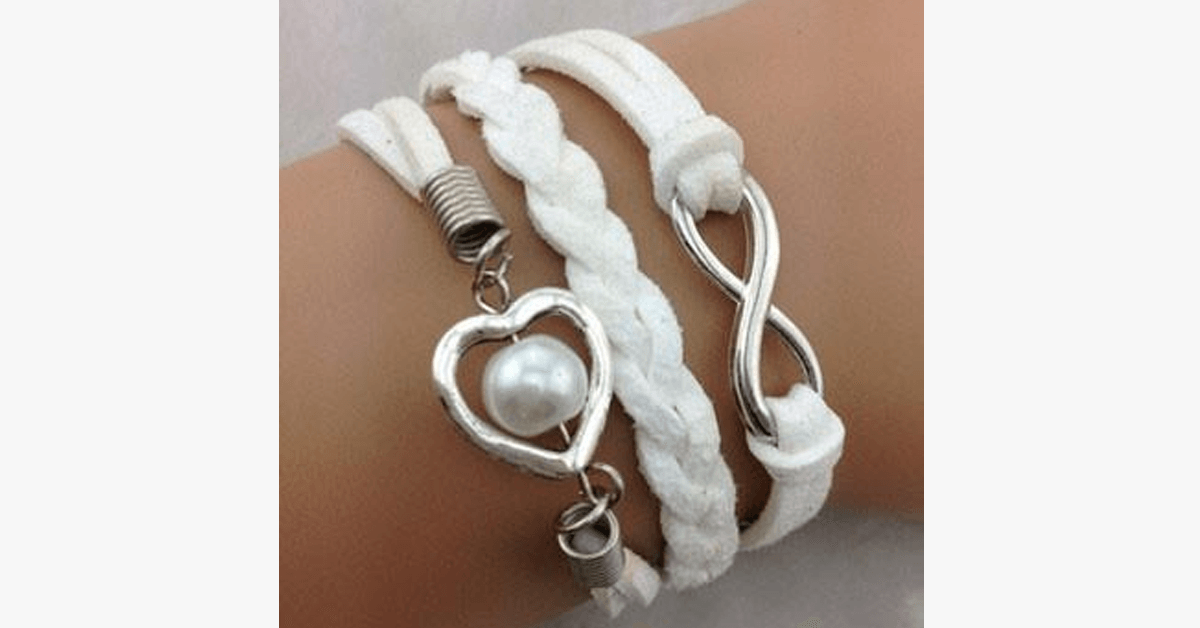 BowLift | Infinity Pearl Heart Bracelet - For connections that last forever