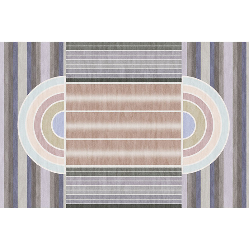 BowLift | Casual Modernism Rug Brown Striped Pattern Rug Pet Friendly Non-Slip Washable Rug for Decoration