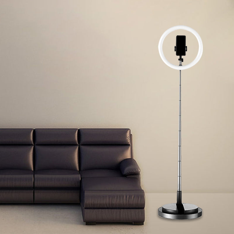BowLift | Round Metal USB Makeup Lamp Minimalist Black/White/Pink LED Fill Light for Phone Stand