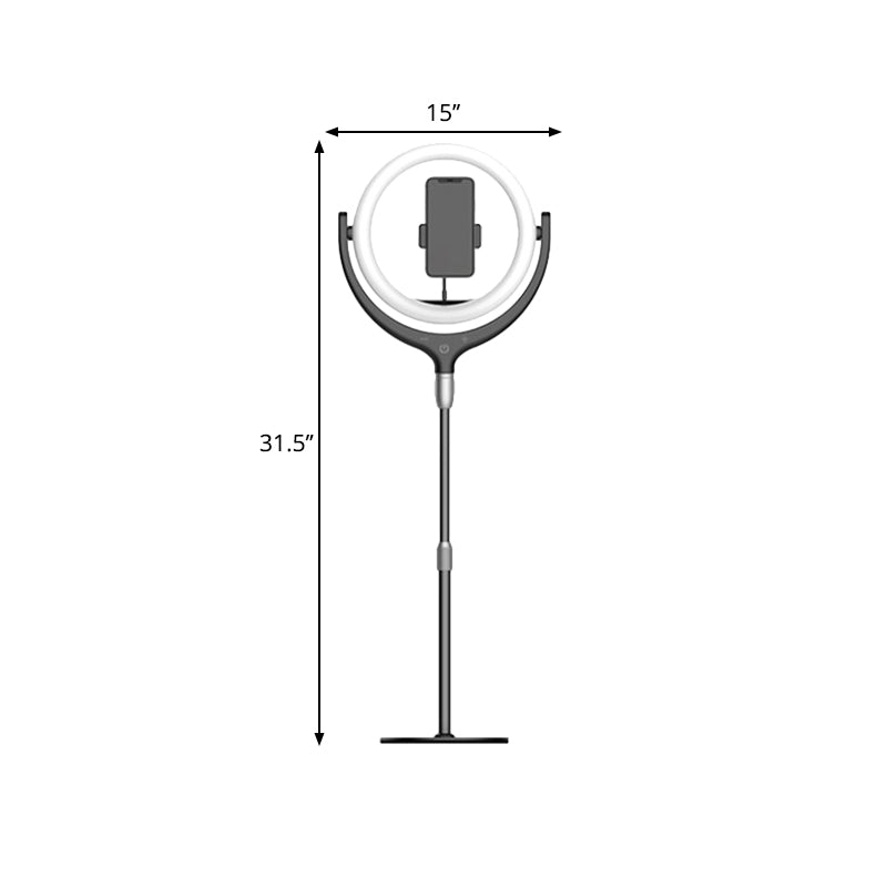 BowLift | Modern LED Mirror Lamp Black/White Rotatable Ring USB Live Fill Lamp with Metal Shade