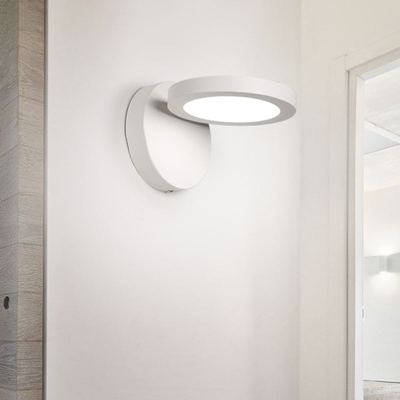 BowLift | Acrylic Rotating Lens Wall Light Simplicity White/Black LED Wall Lights Fixture in Warm/White Light