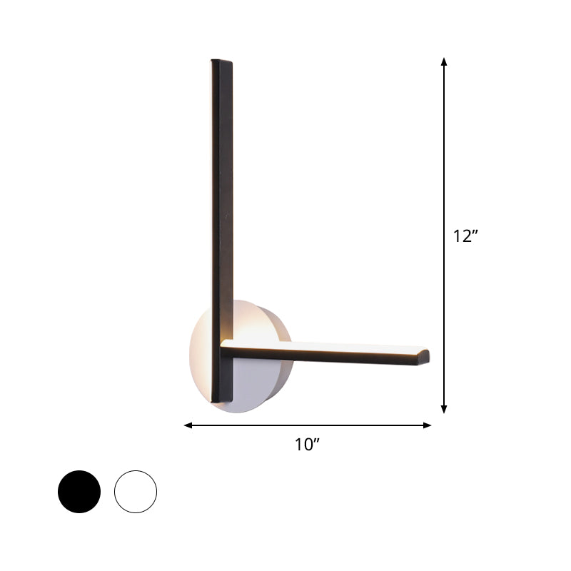 BowLift | Acrylic Cross Wall Lighting Ideas Minimalism Black/White LED Wall Lamp in Warm/White Light for Nightstand