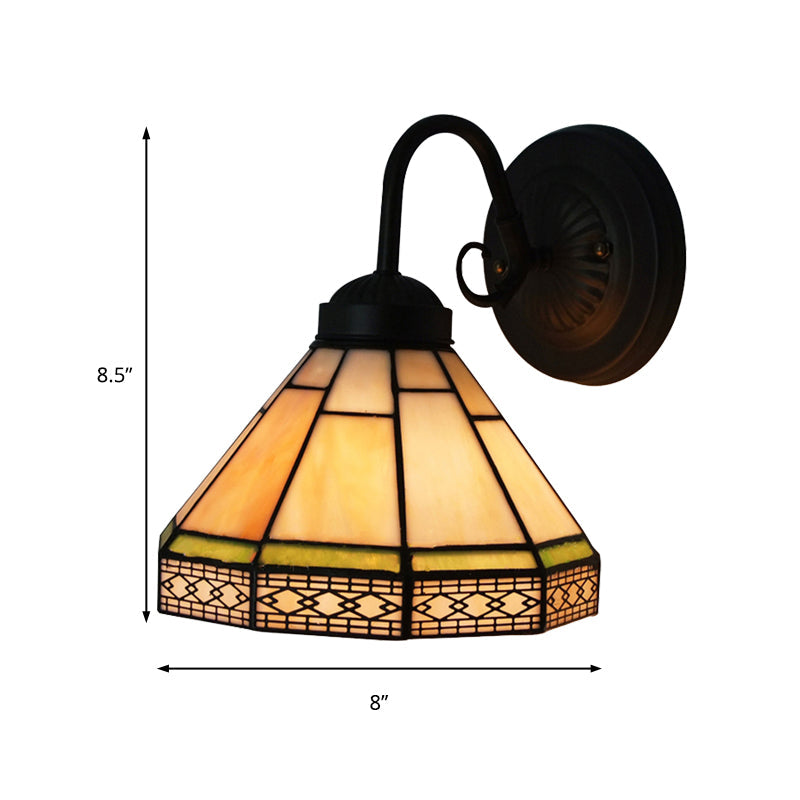 BowLift | Geometric Wall Lamp Lighting Traditional 1 Light Tempered Glass Wall Lamp for Dining Room