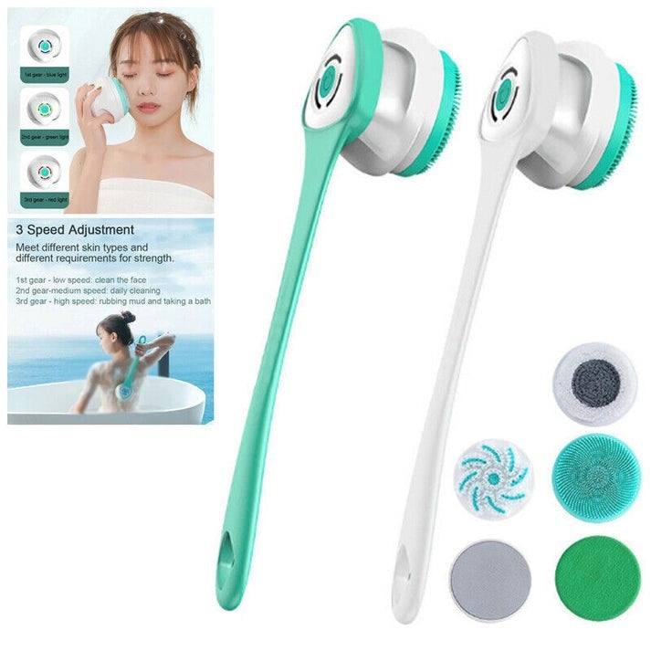 BowLift | Electric Shower Brush | Rotating Exfoliating Body Cleaner | Long Handle & Massage Function | ScrubEase