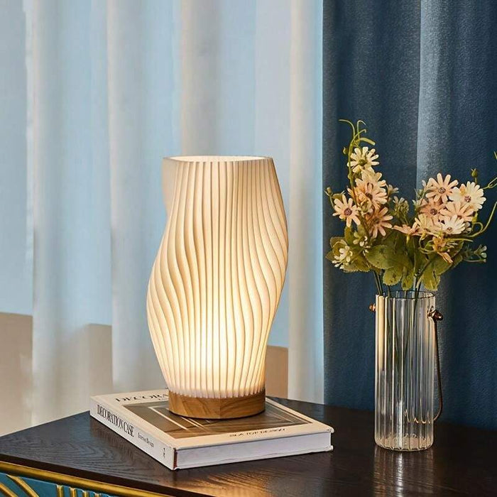 BowLift | Wavecrest Table Lamp – Soft Glow Designer Lamp with Dimmable Warm & Natural White Light