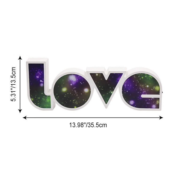 BowLift | Modern Art Deco waterproof PS LOVE letters LED table lamp for the bedroom