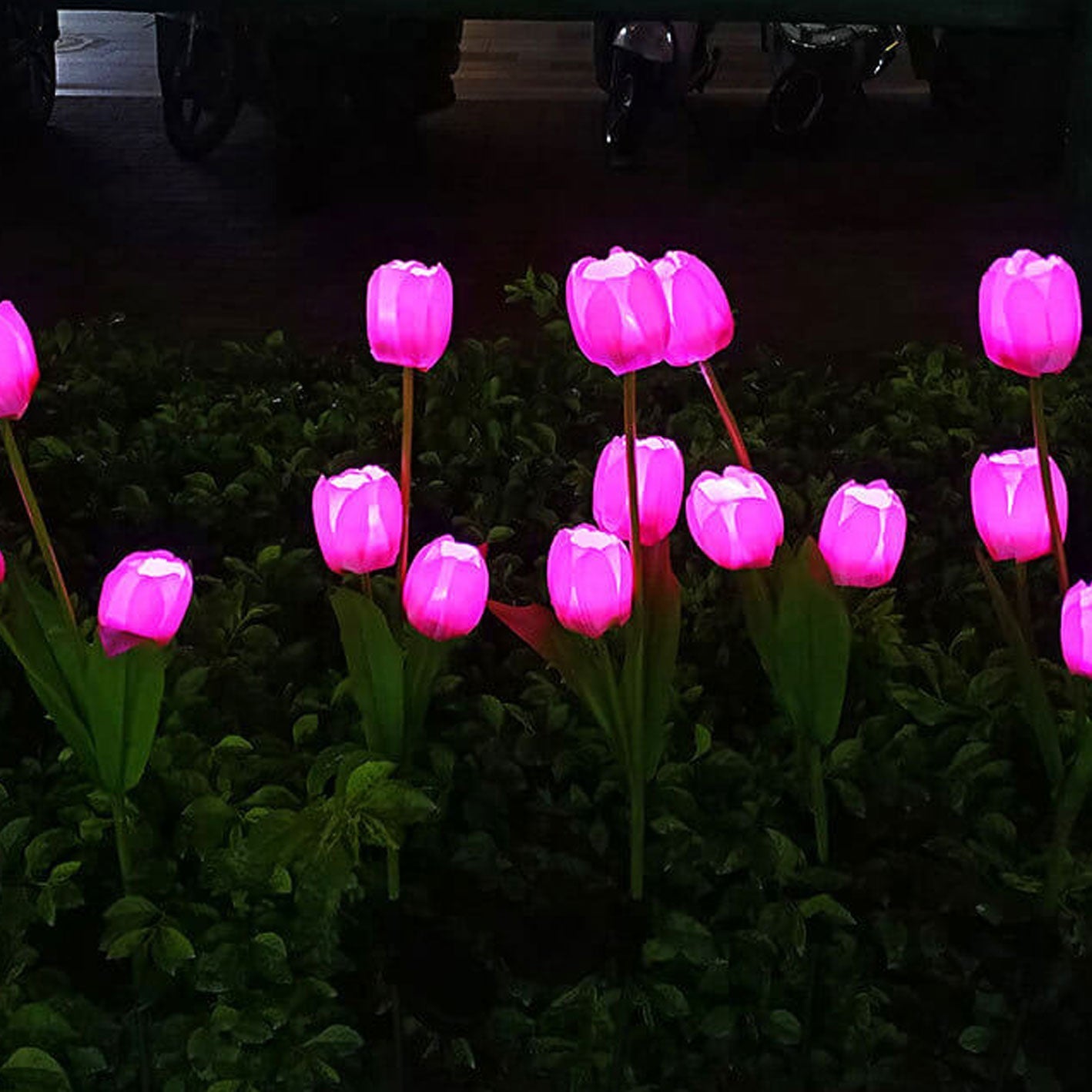 BowLift | Solar Tulip Lawn Light Outdoor Garden LED Tulip Flower Light Ground Stake Landscape Light