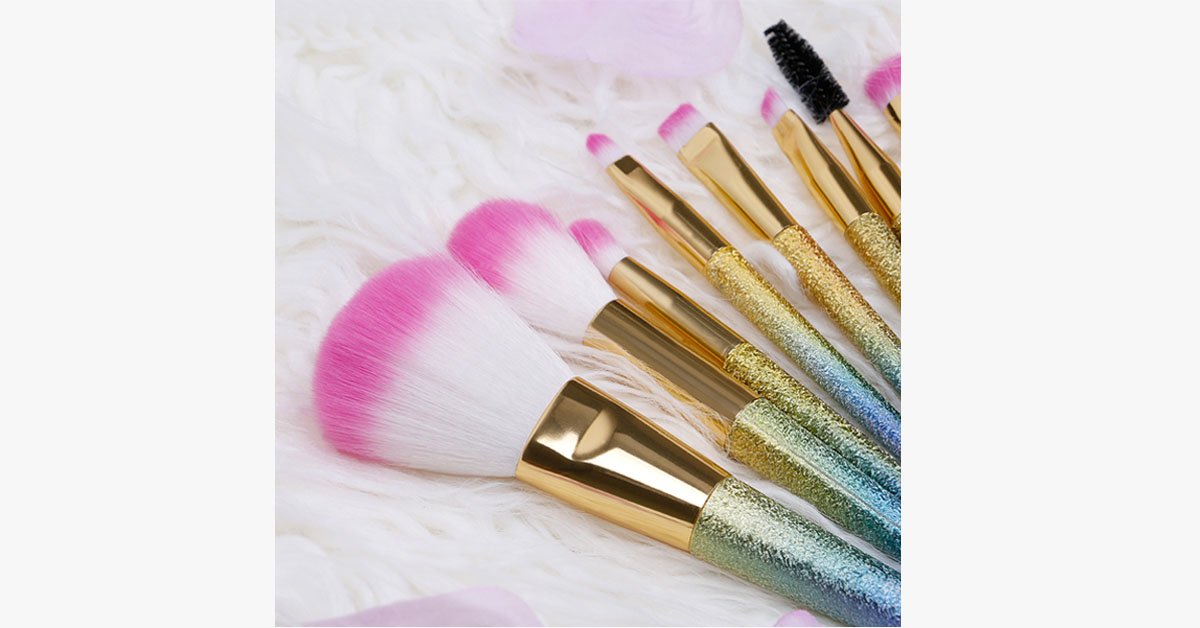 BowLift | Set of 10 glittering makeup brushes - Ready to give you any look you desire!