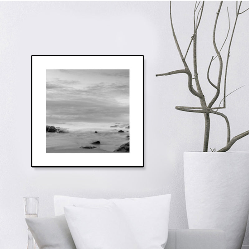 BowLift | Dark Photography Seascape Art Print Textured Contemporary Living Room Furniture Wall Decor