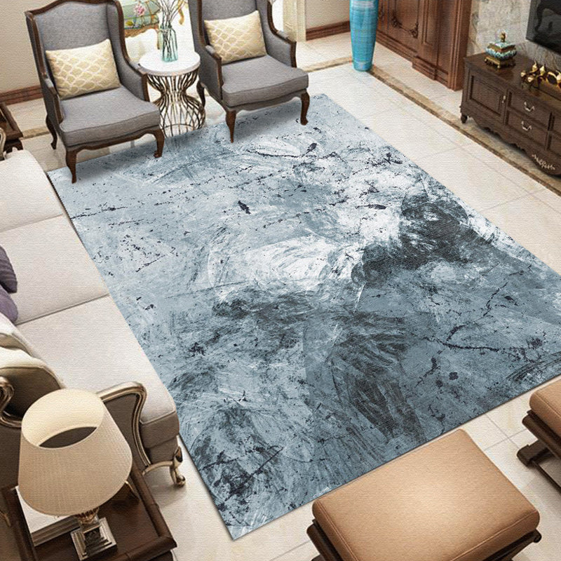 BowLift | Multicolor Living Room Rug Industrial Watercolor Abstract Pattern Rug Polyester Washable Non-Slip Backing Pet-Friendly Rug