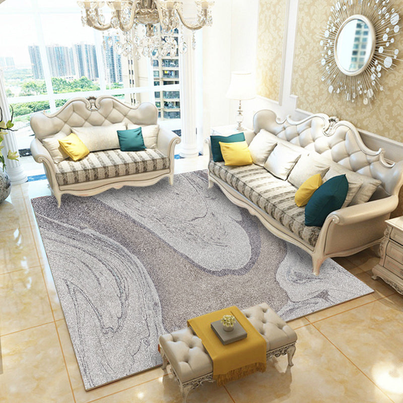 BowLift | Multicolor Living Room Rug Industrial Watercolor Abstract Pattern Rug Polyester Washable Non-Slip Backing Pet-Friendly Rug