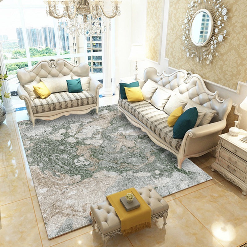 BowLift | Multicolor Living Room Rug Industrial Watercolor Abstract Pattern Rug Polyester Washable Non-Slip Backing Pet-Friendly Rug