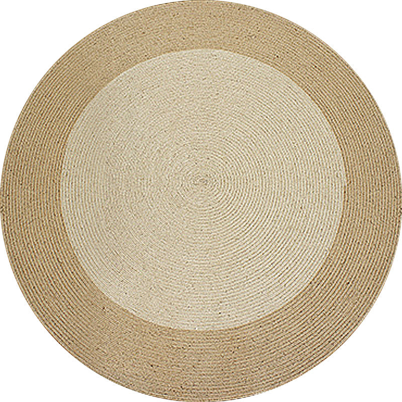 BowLift | Brown Bedroom Carpet Rustic Circular Pattern Rug Sisal Washable Non-Slip Backing Pet-Friendly Rug