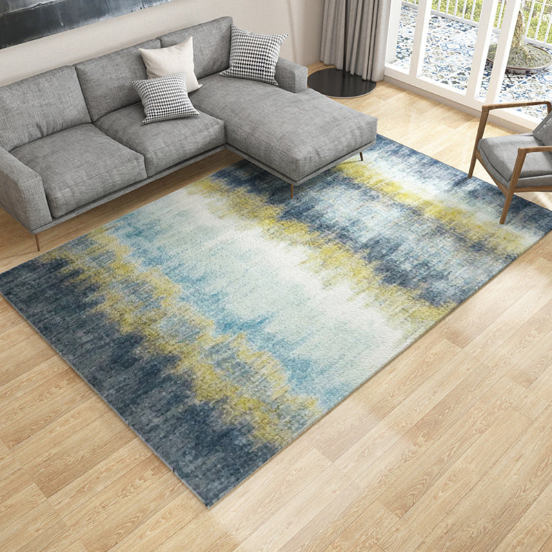 BowLift | Unique Abstract Carpet Multicolor Industrial Carpet Polyester Pet Friendly Washable Non-Slip Area Rug for Living Room
