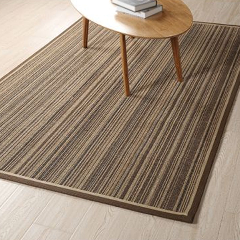 BowLift | Brown Striped Pattern Rug Sisal Country Rug Pet Friendly Washable Non-Slip Rug for Living Room