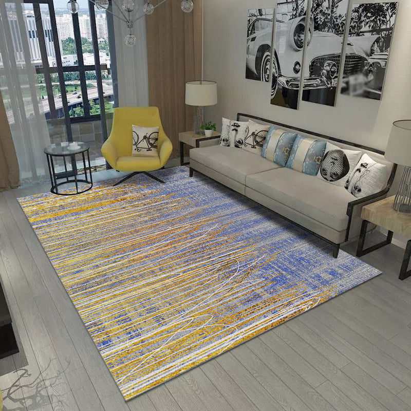 BowLift | Creative Abstract Rug Multicolor Industrial Rug Polyester Pet Friendly Washable Non-Slip Carpet for Living Room