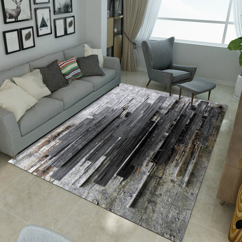 BowLift | Funky Abstract Geometric Pattern Rug Multicolor Industrial Rug Polyester Pet-Friendly Washable Non-Slip Area Rug for Bedroom