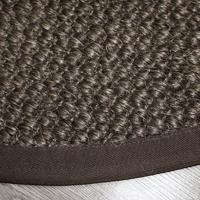 BowLift | Country Solid Color Area Rug Black Jute Rug Non-Slip Pet Friendly Washable Area Rug for Study