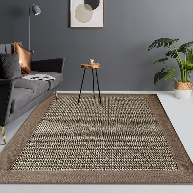 BowLift | Country Plain Carpet Brown Jute Carpet Non-slip Pet Friendly Washable Carpet for Study