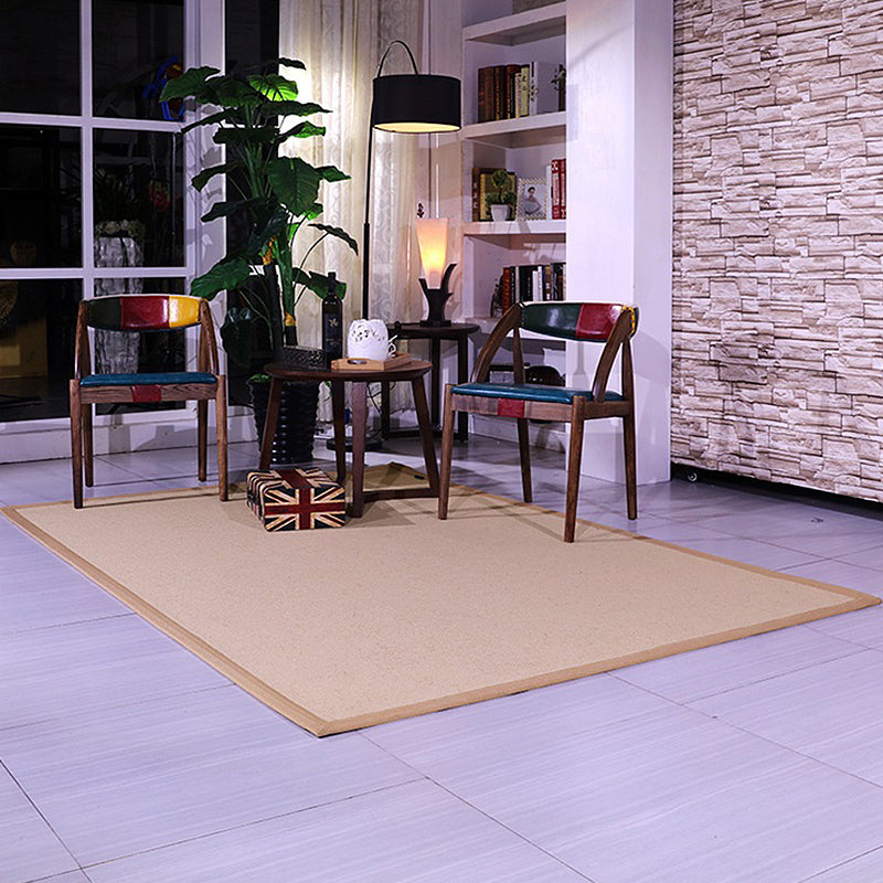BowLift | Brown Solid Color Rug Sisal Country Rug Pet Friendly Washable Non-Slip Rug for Bedroom