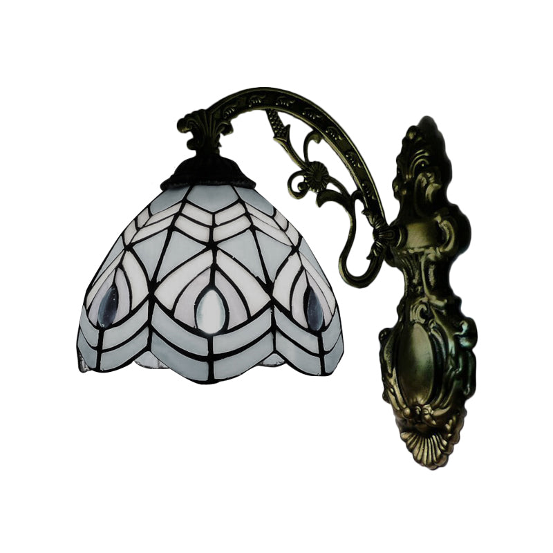 BowLift | Peacock Wall Light Tiffany Style Stained Glass 1 Main Wall Lamp Lighting for Bedroom