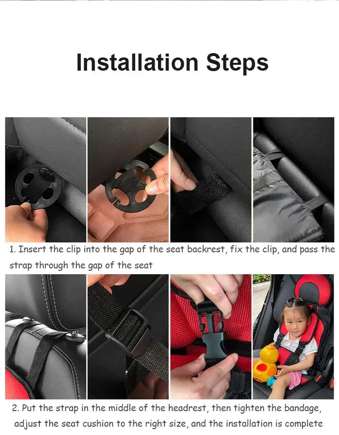 BowLift | Portable Child Travel Car Seat | Foldable Safety Booster with 5-Point Harness | Ages 0–12 Years
