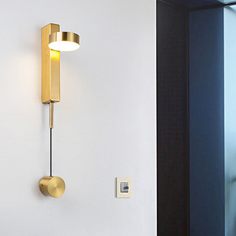 BowLift | Black/Gold Rectangular Surface Mounted Wall Lamp Simplicity LED Metal Wall Lighting with Switch