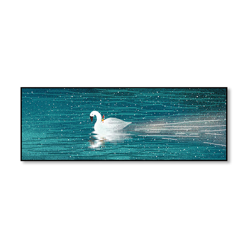 BowLift | Wild Animal Wrapped Canvas Textured Tropical Style Bedroom Painting in Bright Color