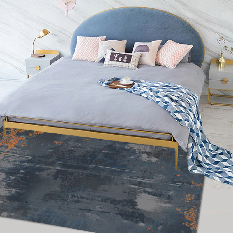 BowLift | Dark Grey Industrial Carpet Polyester Abstract Pattern Carpet Pet Friendly Non-Slip Washable Rug for Living Room