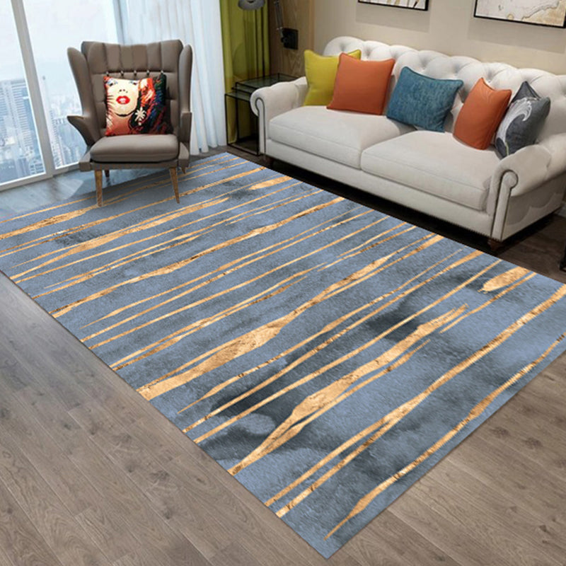 BowLift | Funky Abstract Area Rug Multi Color Contemporary Rug Polyester Washable Non-slip Pet Friendly Carpet for the Living Room