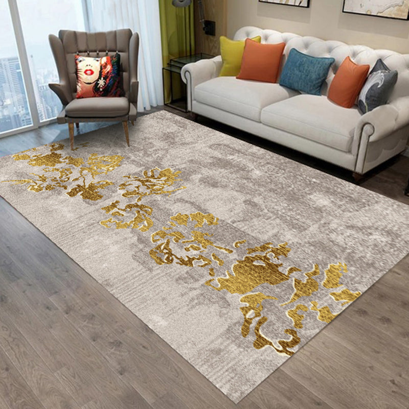 BowLift | Funky Abstract Area Rug Multi Color Contemporary Rug Polyester Washable Non-slip Pet Friendly Carpet for the Living Room