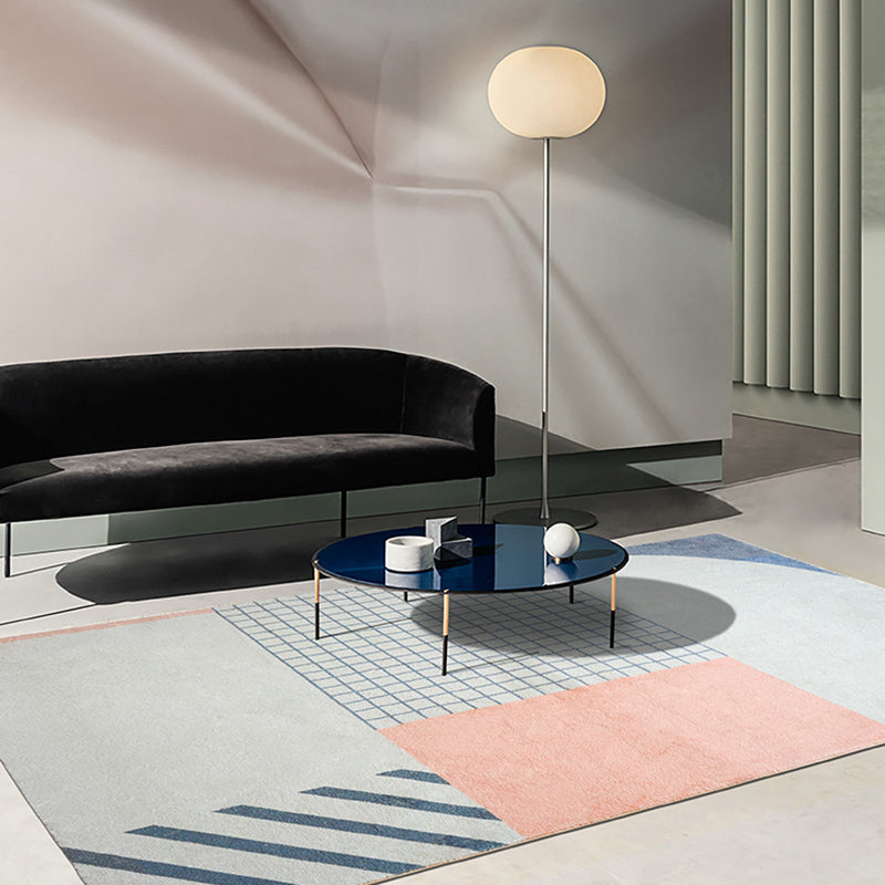 BowLift | Bold Living Room Area Rug Multicolored Mixed Geometric Shapes Rug Polyester Anti-Slip Backing Rug