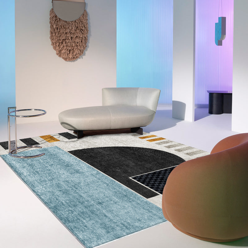 BowLift | Aesthetic Geometric Indoor Dress Morandi Color Creative Carpet Polyester Stain-Resistant Rug for Living Room