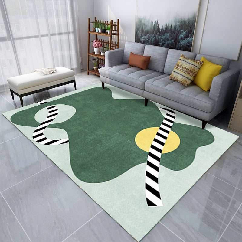 BowLift | Creative Color Block Print Carpet Multicolor Modern Style Rug Polyester Non-Slip Backing Carpet for Home