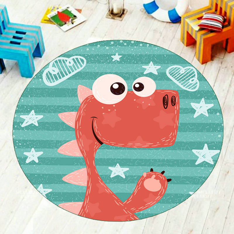 BowLift | Cartoon Kids Room Carpet Multi-Color Animals Carpet Polyester Washable Stain Resistant Non-Slip Bottom Carpet
