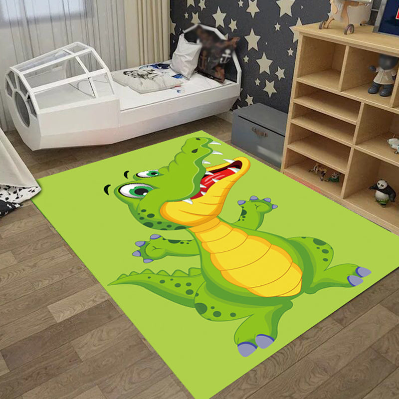BowLift | Creative Pastel Cartoon Rug Synthetic Animal Pattern Rug Stain Resistant Non-Slip Carpet for Children's Bedroom