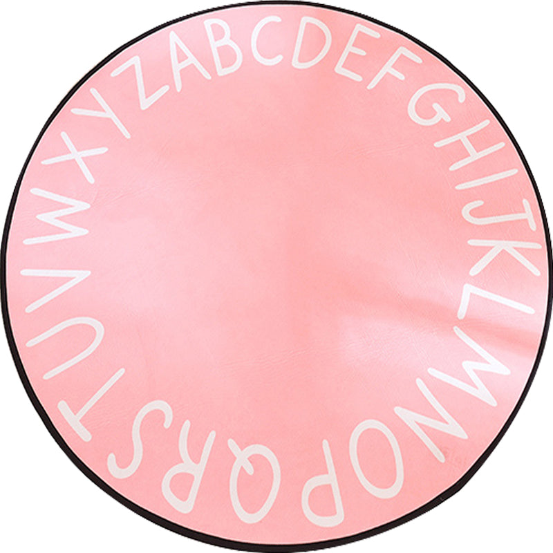BowLift | Pastel Alphabet Rug Synthetic Children Area Carpet Non-Slip Underlay Carpet for Children's Room
