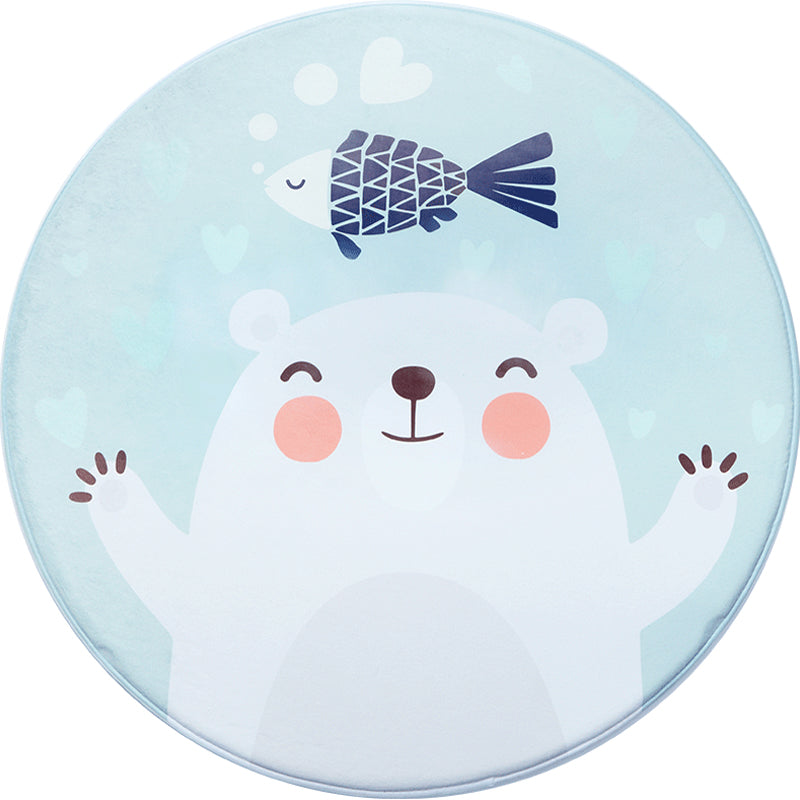 BowLift | Cartoon Kids Room Rug Soft Color Wild Animal Rug Synthetic Anti-Slip Back Area Rug