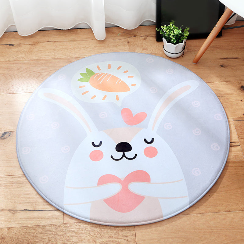 BowLift | Cartoon Kids Room Rug Soft Color Wild Animal Rug Synthetic Anti-Slip Back Area Rug