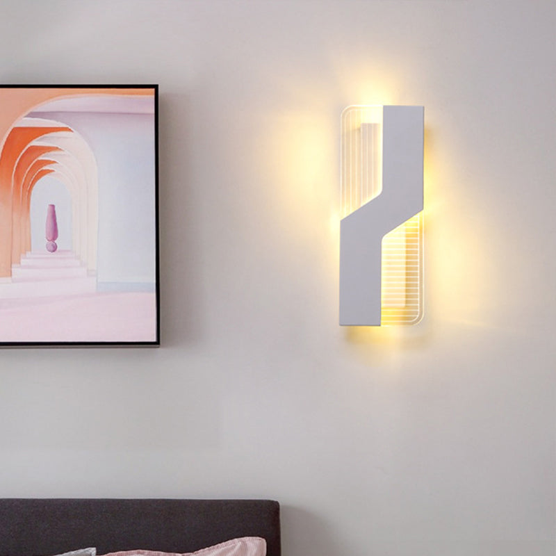 BowLift | Black/White Wall-Mounted Light Sculpture Nordic LED Metal Wall Light in Warm/White Light for Nightstand