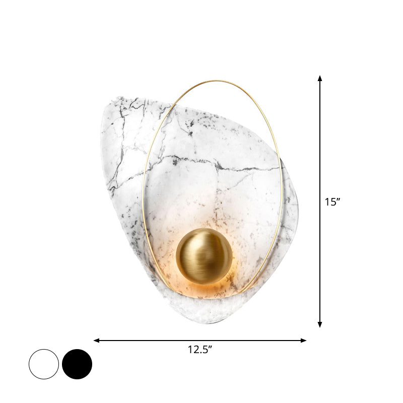 BowLift | Drop Marble Wall Lamp Designer 1-Light Black/White Ceiling Light for Living Room