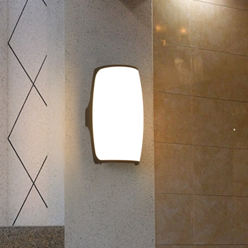 BowLift | Curved Plastic Wall Lamp Fixture Simplicity Black LED Recessed Wall Lamp in Warm/White Light