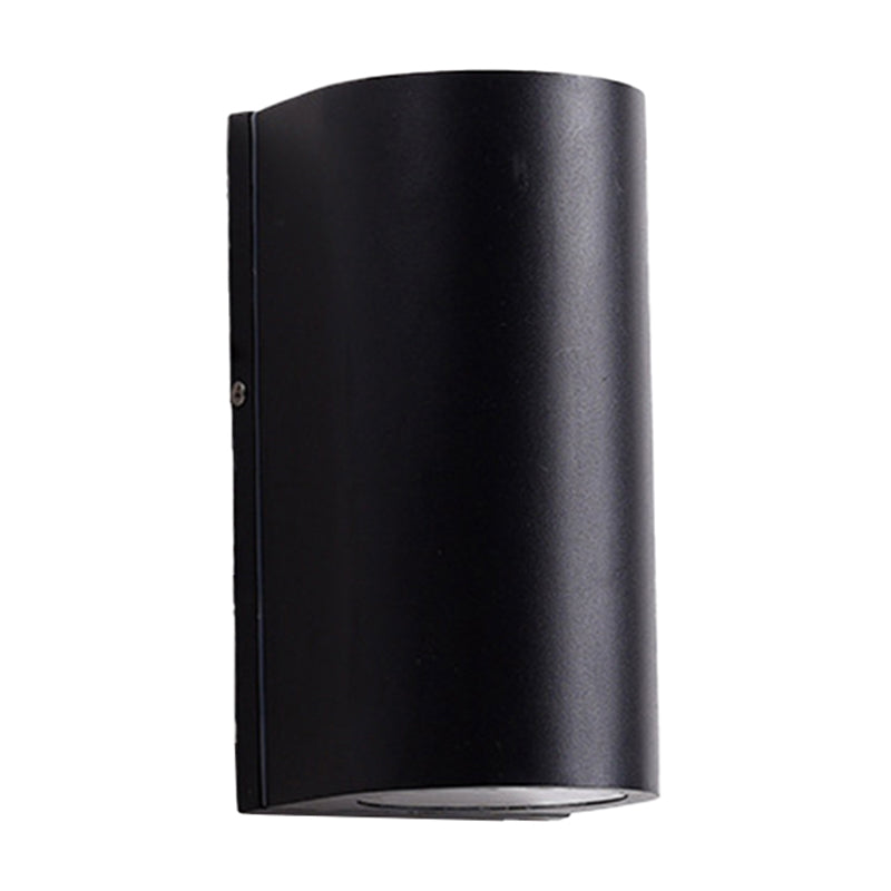 BowLift | Black Small/Big Cylinder Wall Lamp Minimalist Aluminum LED Flush Wall Light for Outdoor Areas