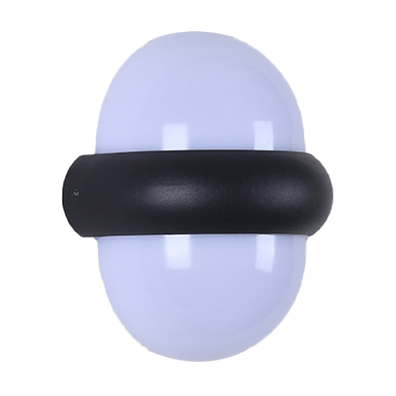 BowLift | Plastic Ball Flush Wall Lamp Contemporary 1/2-Light Black Wall Lighting for Patio