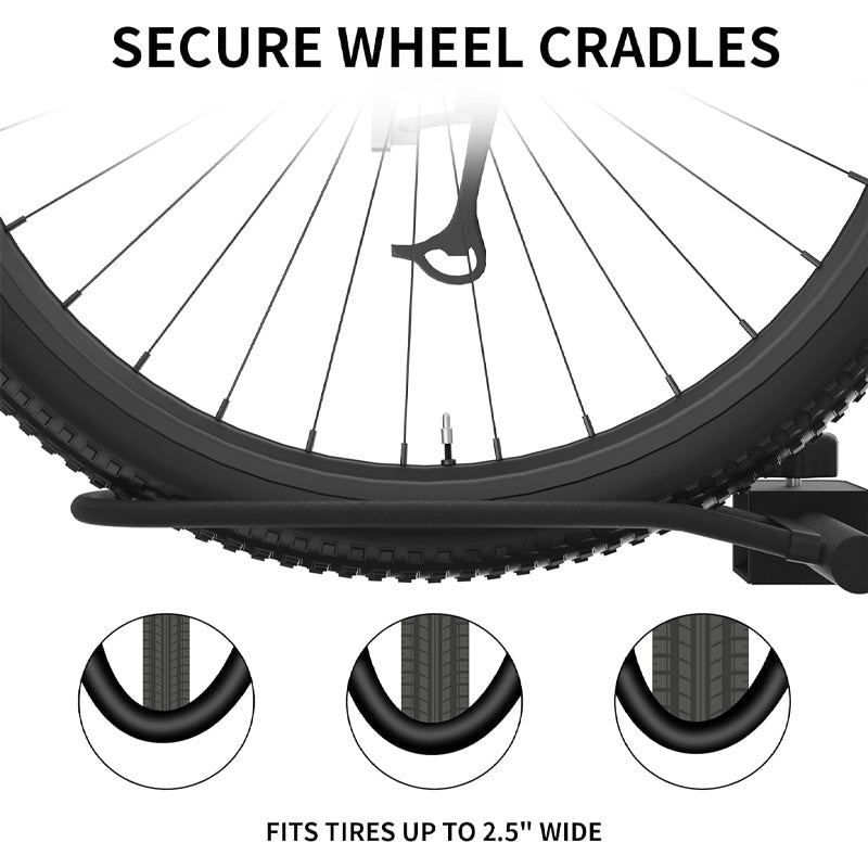 BowLift | 2-Bike Hitch Bike Rack 90 lbs Capacity Tiltable Bicycle Carrier Rack with Hitch Tightener and Strap