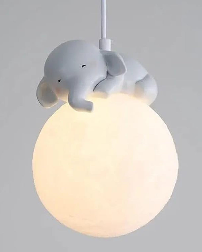 BowLift | Cute animal-shaped moon pendant lamp - Elephant